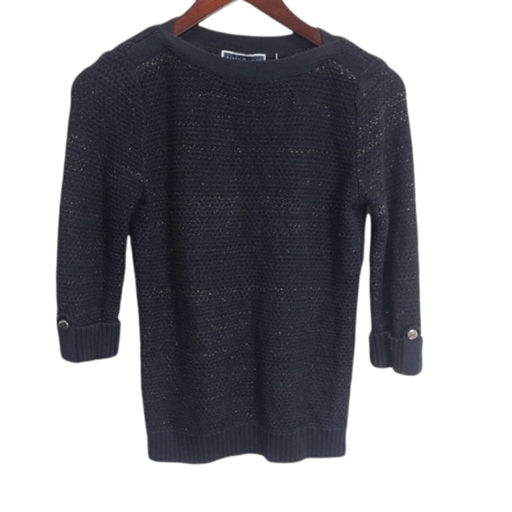 Katen Scott Petite Thick‎ Sweater in Silver Detail Size Small